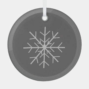 Snowflake Glass Tree Decoration