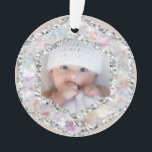*~* Snowflake Glitter Christmas PHOTO Girl  AP44  Ornament<br><div class="desc">(search AP44 for other similar items ) Acrylic so very light weight. LETTER Z . Works for any gender. Here is a LETTER Z Christmas Initial / Monogram design with a distressed WOOD old weathered antique barn wood green background on the front and back of the ornament. Also included is...</div>