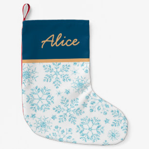 Snowflake Glitter Christmas Stocking