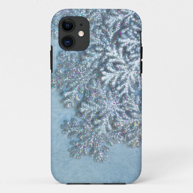 Snowflake Glitter iPhone Christmas cover (Back)