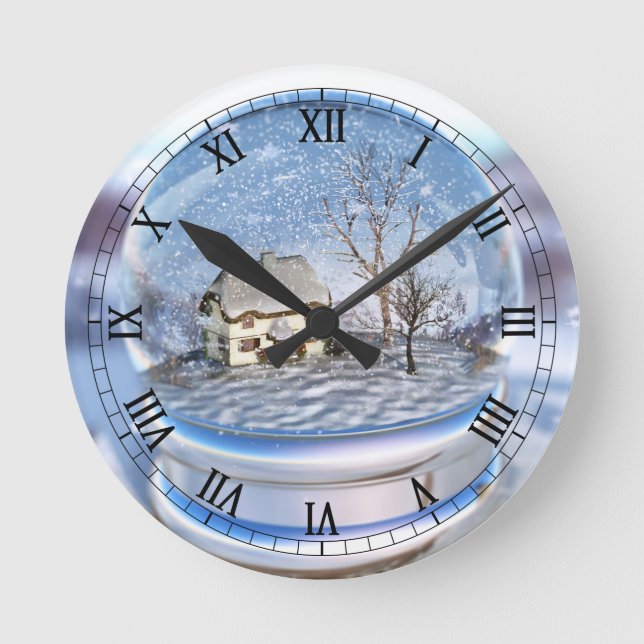 Snowflake Globe Clock (Front)