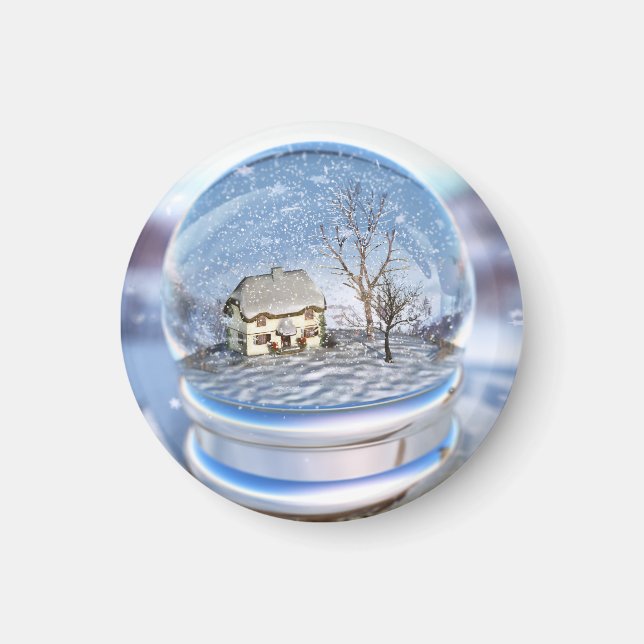 Snowflake Globe Magnet (Front)