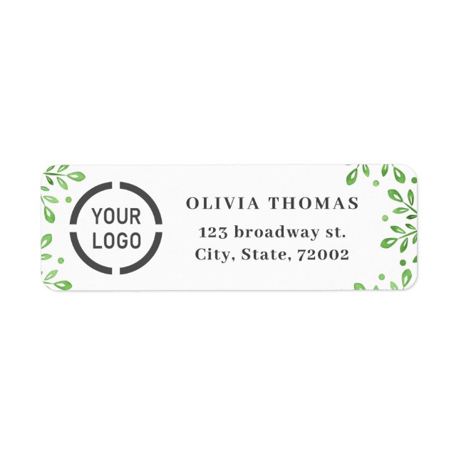 Snowflake greenery company logo Return Address (Front)