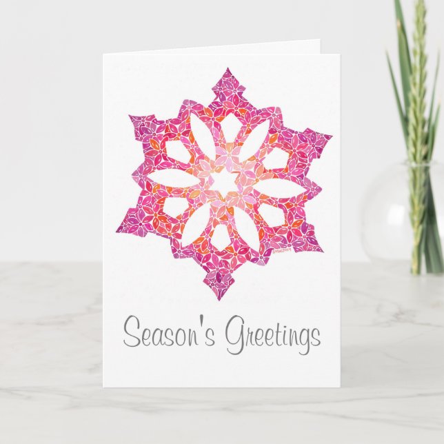 Snowflake Greeting Card (Front)