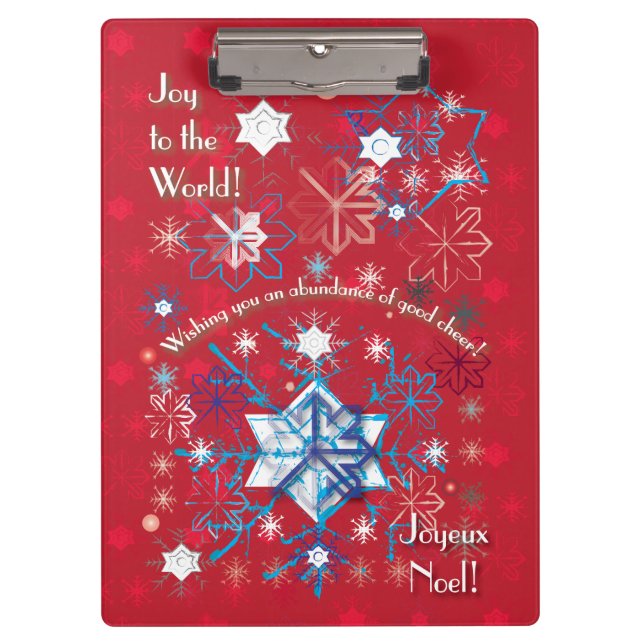 Snowflake Greetings I Clipboard (Front)