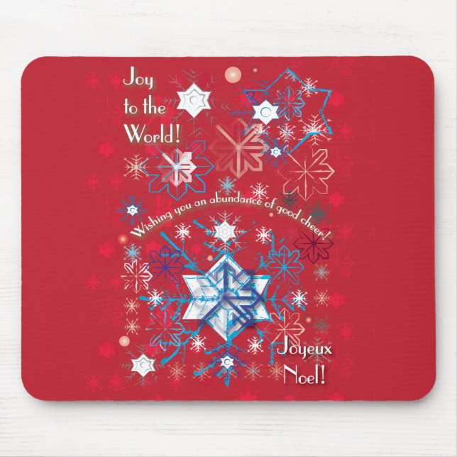 Snowflake Greetings I Mouse Mat (Front)
