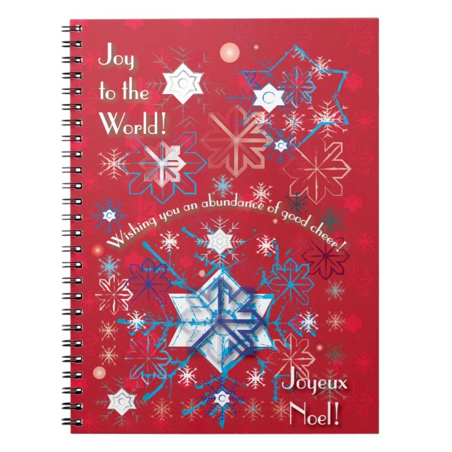 Snowflake Greetings I Notebook (Front)