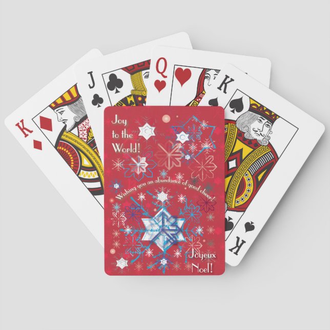 Snowflake Greetings I Playing Cards (Back)