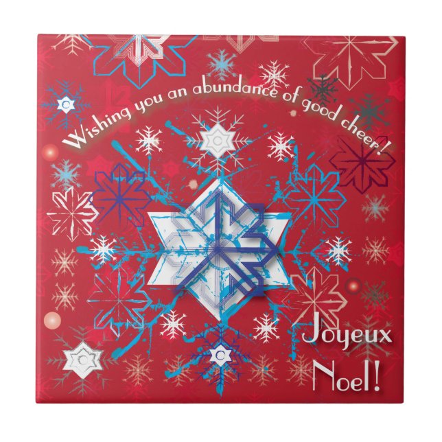 Snowflake Greetings I Tile (Front)