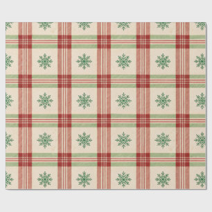 Snowflake Grid Wrapping Paper