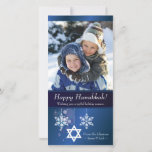 Snowflake Hanukkah Photo Card<br><div class="desc">Send a wintery Hanukkah greeting with this customisable Hanukkah photo card. Place your own photo and words to  make it truly unique.</div>