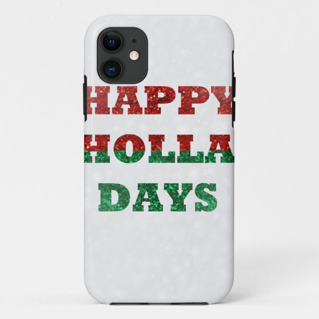snowflake happy holla days Case-Mate iPhone case (Back)