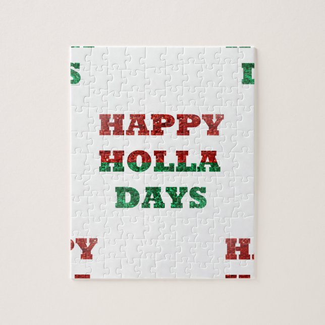 snowflake happy holla days jigsaw puzzle (Vertical)