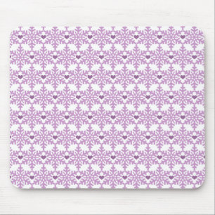 Snowflake Heart Pattern Mouse Mat