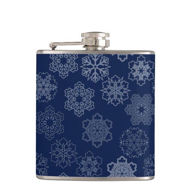 Snowflake Hip Flask (Front)