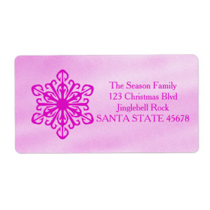 snowflake Holiday Address Label