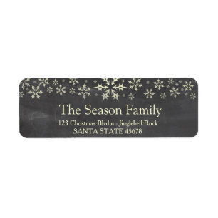 Snowflake Holiday Address Label