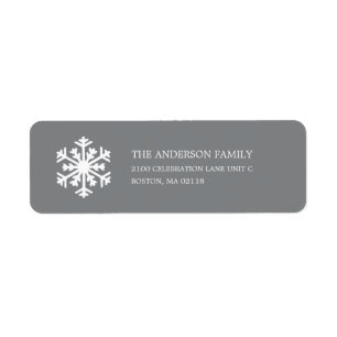 SNOWFLAKE HOLIDAY ADDRESS LABELS