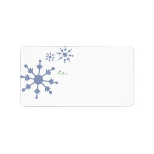 snowflake holiday address labels