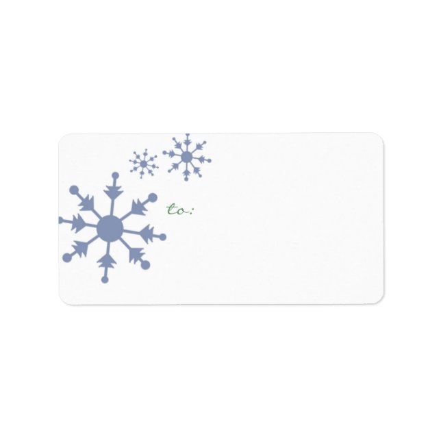 snowflake holiday address labels (Front)
