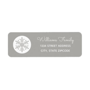 Snowflake Holiday Christmas Return Address Label