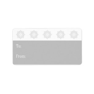 Snowflake Holiday Gift Tags-silver Label