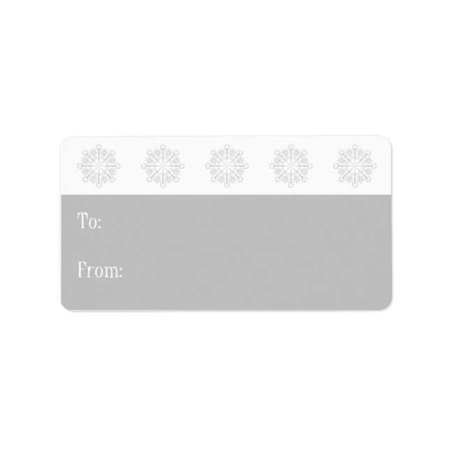 Snowflake Holiday Gift Tags-silver Label (Front)