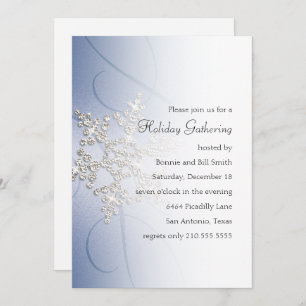 Snowflake Holiday Party Invitation