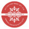 Snowflake Holiday Return Address Sticker Red