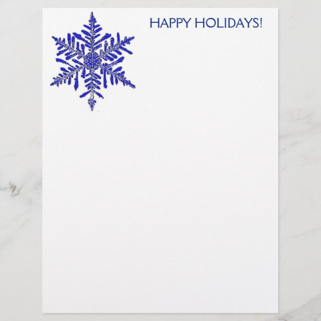 Snowflake Holiday Stationery (Front)
