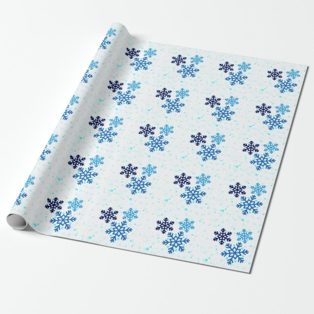 Snowflake Holiday Wrapping Paper (Unrolled)