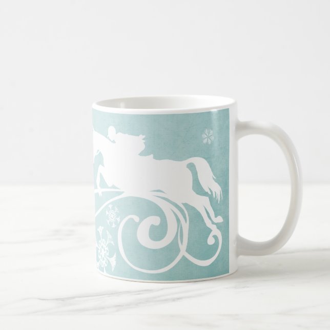 Snowflake Horse Holiday Christmas Coffee Mug (Right)