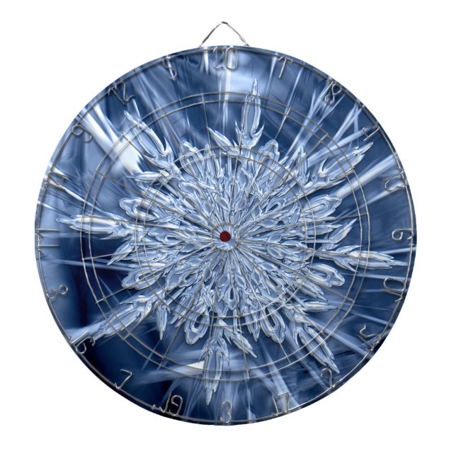 Snowflake Ice Crystal Dartboard (Front)