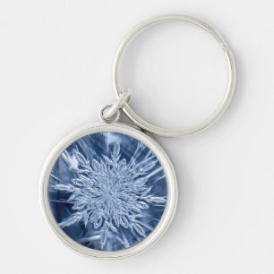 Snowflake Ice Crystal Key Ring