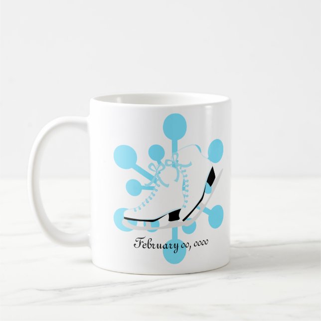 Snowflake Ice Skates Coffee Mug (Left)