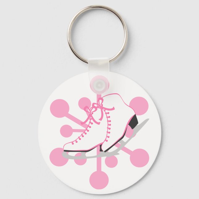 Snowflake Ice Skates Key Ring (Front)