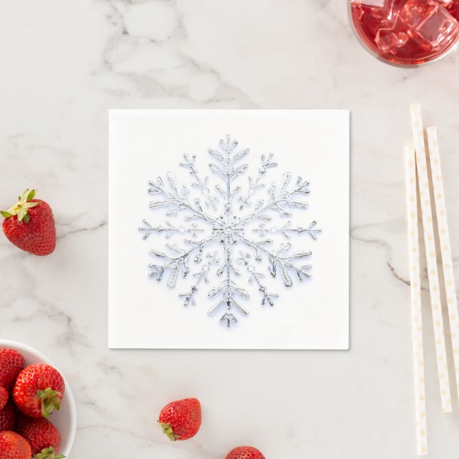 Snowflake in silver  napkin (Insitu)