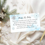 snowflake is on the way Baby Shower Enclosure Card<br><div class="desc">Adorable calligraphy with snowflakes,  winter-themed baby shower invitations. Easy to personalised with your details. Check the collection to find matching items as enclosure cards.</div>