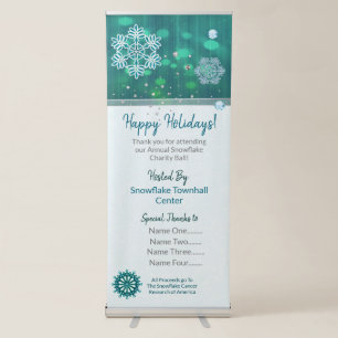 Snowflake Jewelled 3D CHARITY EVENT Retractable Banner