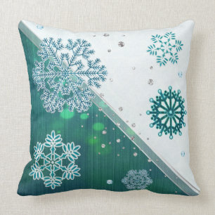 Snowflake Jewelled 3D Cushion