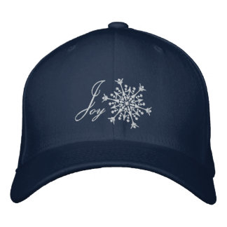Snowflake Joy Embroidered Hat