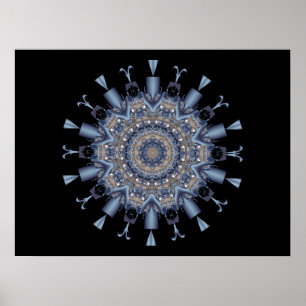 Snowflake Kaleidoscope Poster