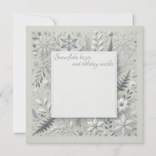 Snowflake kisses card (Front)