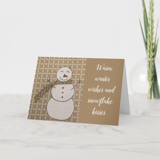 Snowflake Kisses Greeting Card (Front)