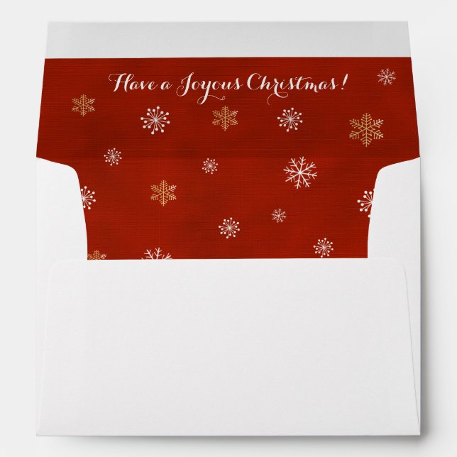 Snowflake Kisses Lined Envelope (Back (Bottom))