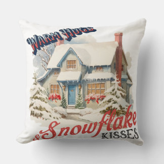 SnowFlake Kisses smaller Throw Pillow