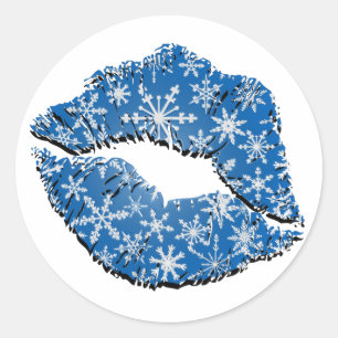 Snowflake Kisses Stickers