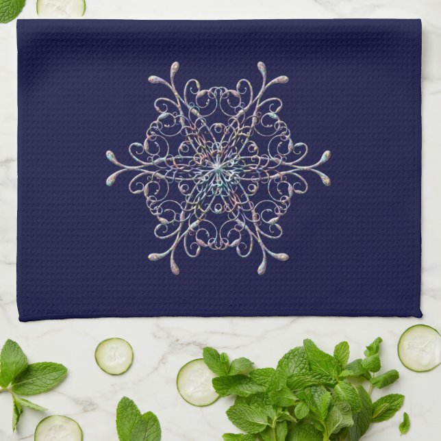 Snowflake Kitchen Towel (Folded)