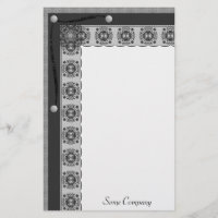 Snowflake Lace And Brads Set (Black And White)