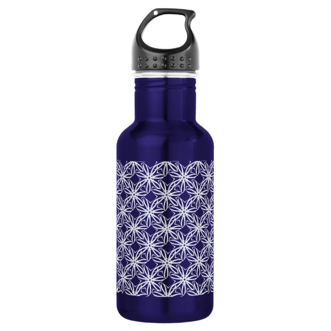 Snowflake Lace Patterned Reusable Drink Bottles (Front)